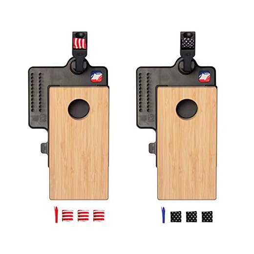 ACA American Cornhole Association Table Top Mini Cornhole Game Set Wood