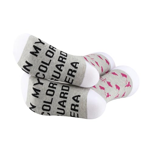 PXTIDY 2 Pairs Color Guard Socks - Themed Gift for Flag Girl & Senior Color Guard 5