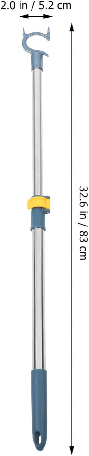 Uonlytech Adjustable Retractable Clothes Pole Closet Reach Pole for Clothesline for Wardrobe and Laundry Use