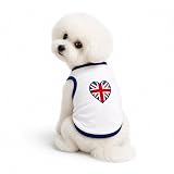 Il prodotto include: camicia Petitebelle British Heart bianco blu camicia di cotone cucciolo vestiti del cane