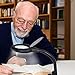 LED Magnifying Glass with Light, 5 X 10X LightView Pro Flex Magnifying Lamp and Table & Desk Lamp for Close Work