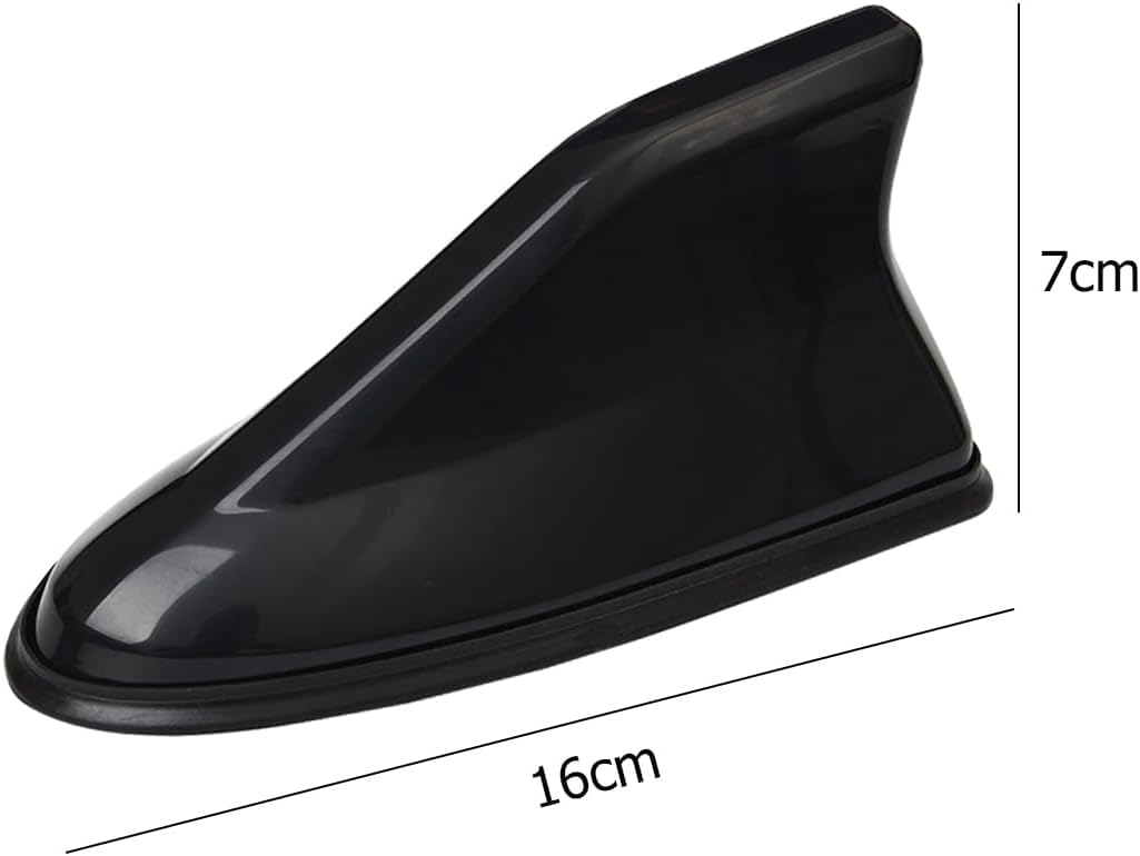 Antena w kształcie płetwy rekina Antena samochodowa w kształcie płetwy rekina do Picanto 2008-2019, antena dachowa z tworzywa ABS, mocniejszy sygnał z podstawą samoprzylepną(Black/A)