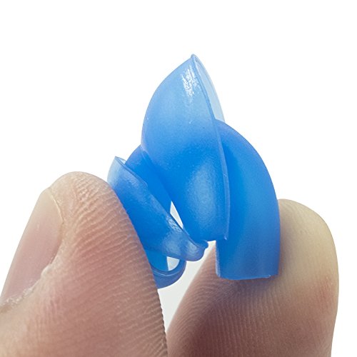 Every Cares Silicone Swimming Earplugs, 6 Pairs, Comfortable, Waterproof, Ear Plugs For Swimming And Showering, With Case (Blue) #TOP4