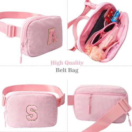Image of Belt Bag for Girls Gifts - Birthday Gifts for Teenager, Personalized Gifts for Mom Freind Sister Teacher, Graduation GiftsInitial Crossbody Bag Belt Bag for Women F