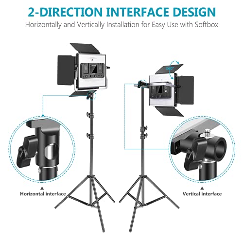 Neewer 2er Pack 660 LED Videoleuchte mit APP Steuerung, Fotografie Videobeleuchtungs Kit mit Lichtstativen, dimmbarem… – Bild 8