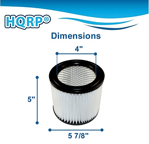 Hqrp Cartridge Filter Compatible With Shop-Vac 903-98 9039800 90399 Type Aa Fits E87S450 E87S550A All Around Plus, Qal80 Qal80A Floor Master Wet/Dry Vacuum #TOP2