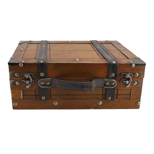 Valise en bois synthétique vintage, boîte de...