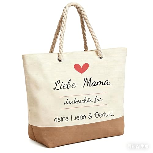 TCRZHHRX Bolsa personalizada para mujer, con una bolsa de regalo de agradecimiento y yute, regalo perfecto para mujeres, cumpleaños, día de la madre, Navidad, beige