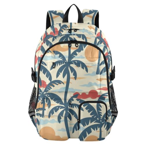 Mochilas de viaje para laptop con diseño de hojas de árbol para estudiantes universitarios