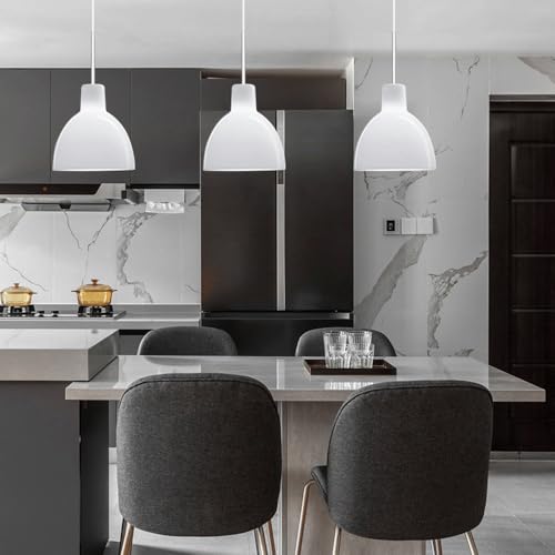 Lampe suspendue E27 en verre nordique pour éclairage de chambre - 5