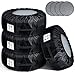 Fxlpower Reifentaschen 4er Set 18-22 Zoll - Reifenschutzhülle für Winterreifen Sommerreifen XXL Reifensäcke bis 35kg - Wasserdichtes 600D Oxford Reifentüten Set Inkl. 4X Filzpads zur SUV PKW Kombi