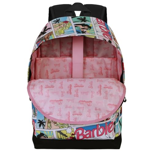Karactermania Barbie Comic-FAN HS Plecak 2.2, wielokolorowy, 31 x 44 cm, pojemność 24 l, Wielokolorowa Barbie, Jeden rozmiar, Plecak FAN HS 2.2