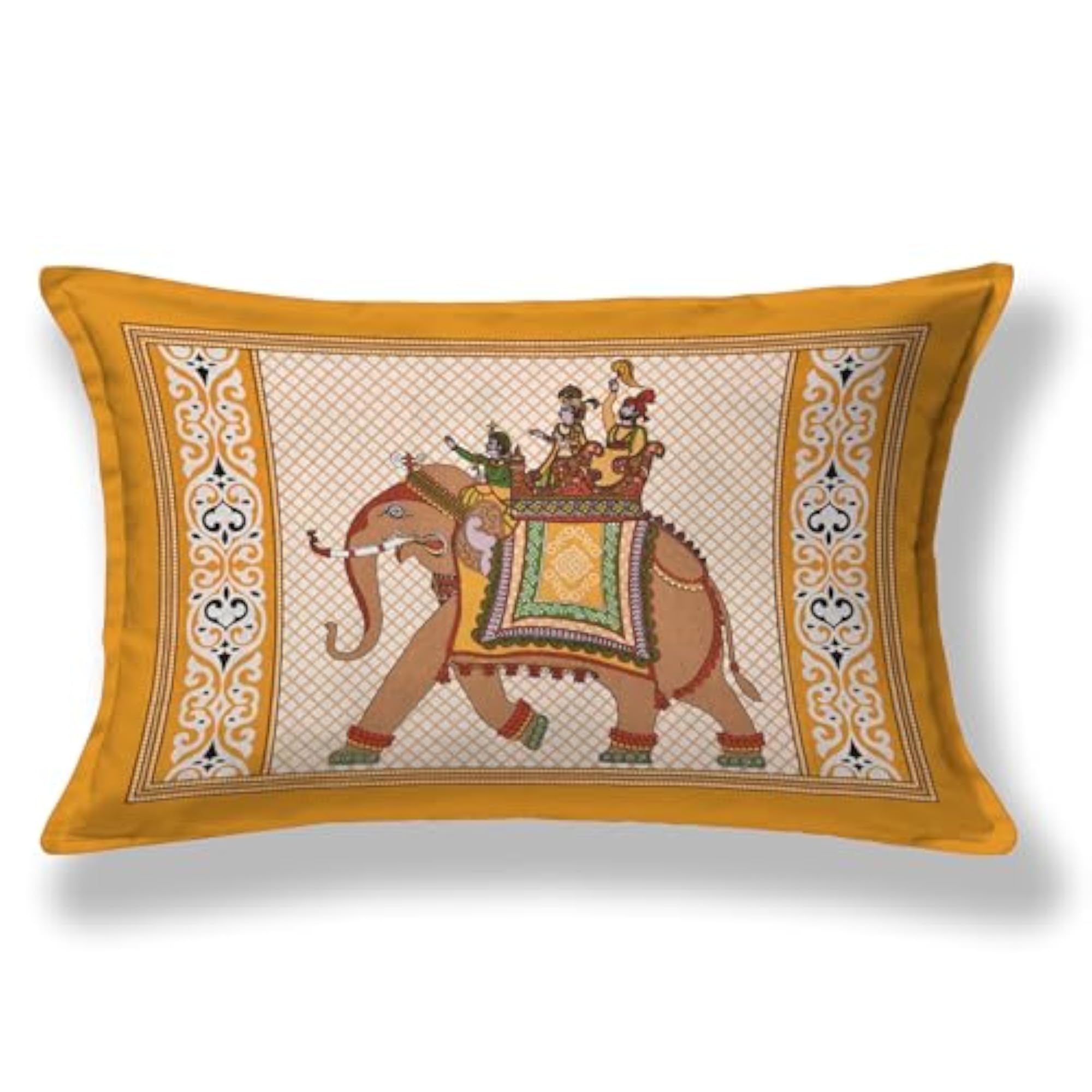 Rajasthani Jaipuri Traditional Sanganeri Elephant Print Bedsheet