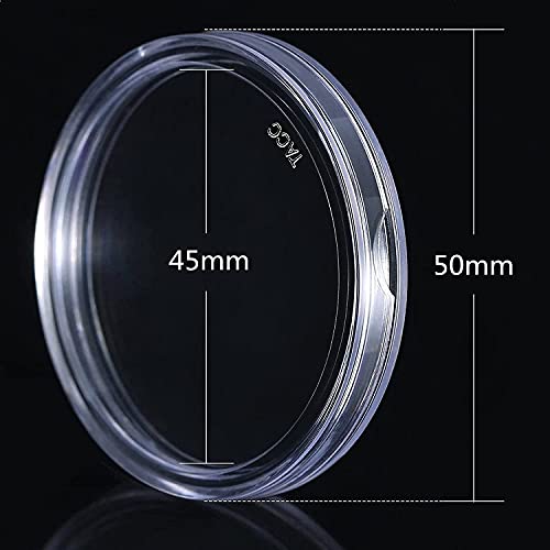 Monedas cápsulas 45mm Ettonsun para coleccionistas con junta ajustable de plástico 3