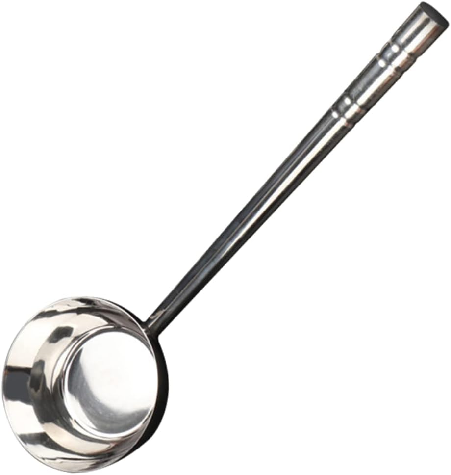 Stainless Steel Long Handled Spoon Telescopic Extendable Ladle Drizzle Spoon Kitchen Tool Water Scoop