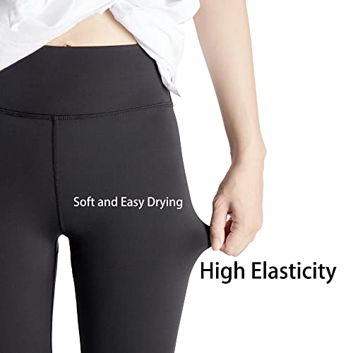 Kiderence Toddler Girls Athletic Leggings Kids Black Yoga Pants With Pocket Size 120 #TOP4