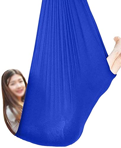 ZDVHM Terapia Interior Swings Snuggle Sensory Swings Abrazar hamacas for Adultos con Autismo, TDAH, Aspergers Tiene Efecto calmante (Color : Blue, Size : 100x280cm/39x110in) Cover