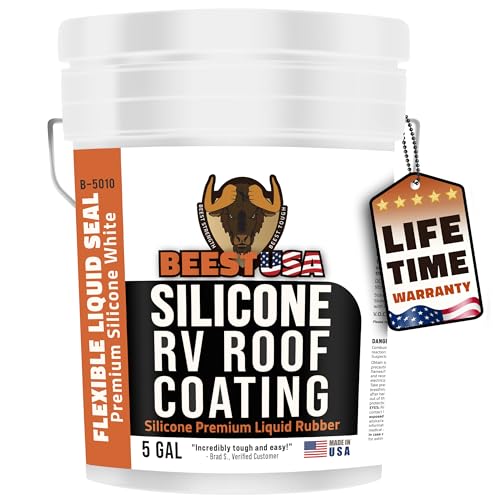 BEEST RV Roof Coating Silicone White 5 Gallon