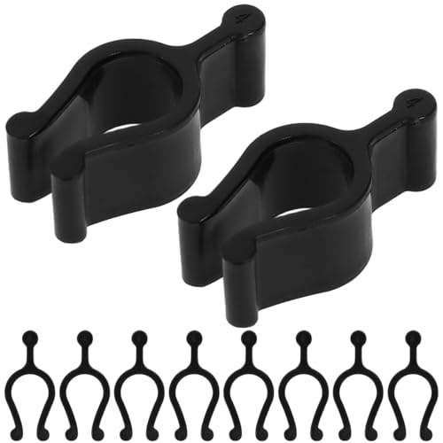 Cabilock 30Pcs Black Plastic Lotion Pump Clip Locks for Cleansing Oil Bottles, Small Buckles for Shampoo Dispenser, Travel Size Pump Bottle Parts, Ideal for Home and Travel