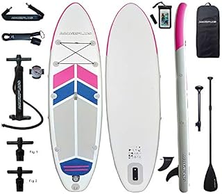 Aqua Plus 10ftx32inx6in Inflatable SUP for All Skill Levels with Stand Up Paddle