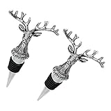 Wein- und Champagnerflaschenverschluss, Rentier-Form, Partyzubehör, 2 Stück