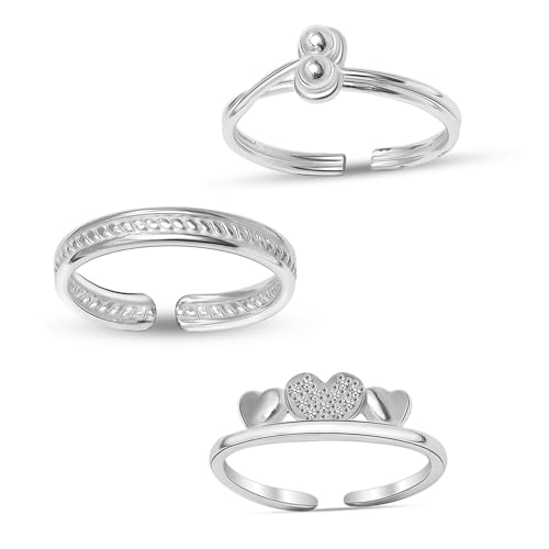 Anillos para dedo del pie LeCalla ajustables en plata evitan rozaduras 2