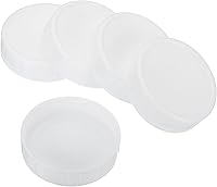 Vista 7 de PATIKIL Tapas de plástico de boca regular para tarros de 2.77 pulgadas, 1 juego/8 tapas para tarros de conservas con anillo de sellado de silicona
