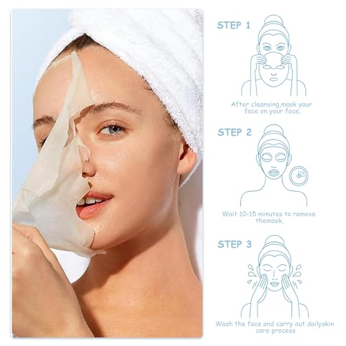 12PCS Sheet Face Mask,Face Masks Skincare Sheet,Sheet Masks Multipack,Skincare Face Masks,Pure Natural Plant Extracts, Moisturizing, Nourishing,Deep Cleansing Pores,for All Skin Types - Image 7