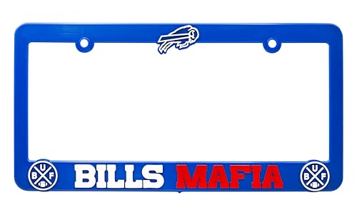 LP Frameworks Buffalo Mafia 3D Raised License Plate Frame | 1 Pack Car License Plate Cover | Universal US Black License Plate Holder | Auto Accessories (Car Truck and SUV)