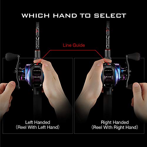 Piscifun Spark Pro Baitcasting Rolle – Low Profile Baitcaster Angelrolle, Super Compact 7,5 kg Kohlefaserzug, 11 + 1… – Bild 7