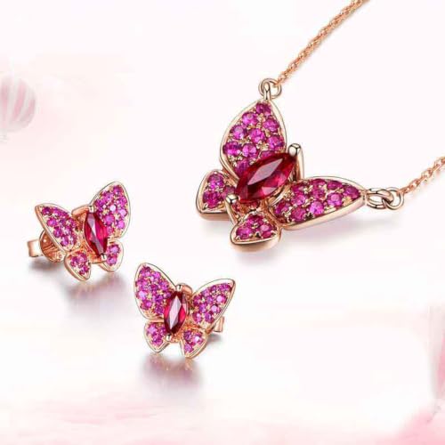 Pendentif papillon vintage en strass, le collier idéal pour vos soirées rétro - 3