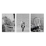 Salvadero - Póster de fotos en blanco y negro, para dormitorio, salón u oficina (Provenza, A3)