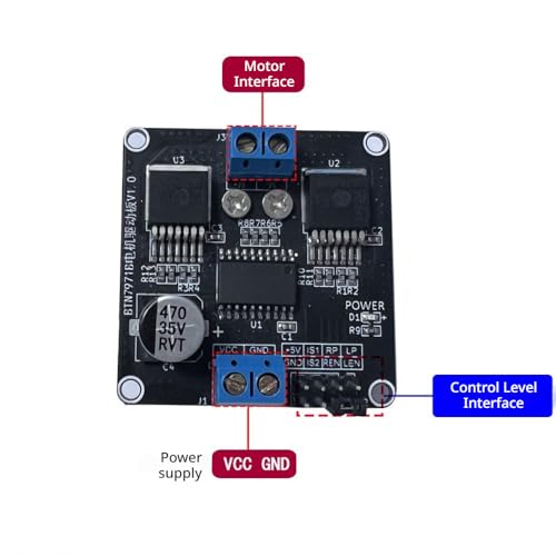 Module pilote de moteur 6 V-27 V à haute puissance avec refroidissement