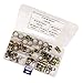 Ear Hose Clamp Kit 60Pcs with Pliers and Storage Box Zinc Alloy Labor Saving Ergonomic Pipe Clamp Set for Automotive Marine Industrial Maintenance