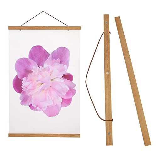 Aynoo Magnetic Poster Hanger Frame 16X20 16X24 16X22 Poster Frame 16 Inch Wide Magnetic Poster Hanger Picture Frame Teak Wood 16" Wide 16X20 Magnetic Poster Hanger Picture Frame (16" Teak Natural) #TOP4