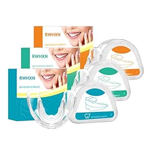 RWHXN Orthodontische Houders, 3 Verschillende Gebruiksstadia Gebitsbeschermer, Aligners Houder voor Tanden, Volledige Bescherming van ‘s Nachts Slapen tot Sporten Overdag-3st