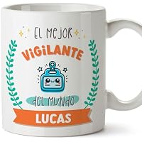 MUGFFINS Tazas Personalizadas para VIGILANTE hombre - En Español