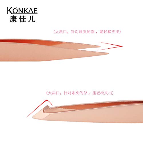 Andoer Conjunto de pinças de sobrancelha 4 unidades de ferramentas de beleza diária para remoção de