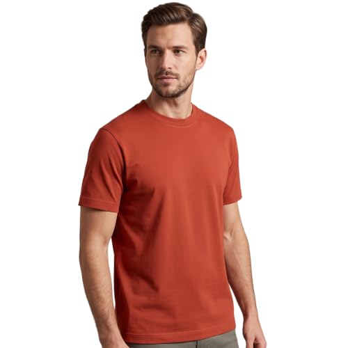 Image of NOBERO 100% Cotton T Shirts for Men Stylish | Regular Fit | Solid T Shirts for Men 180 GSM Combed Cotton | Round Neck Half Sleeve