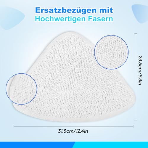 KEEPOW 3-teiliges Mikrofaser-Ersatzbezüge-Set für Vileda Steam Plus Dampfreiniger,Kompatibel mit Vileda Bodenwischer Ersatzbezügen, perfekte Passform, Für Vileda Dampfreiniger Ersatzbezüge-Waschbar