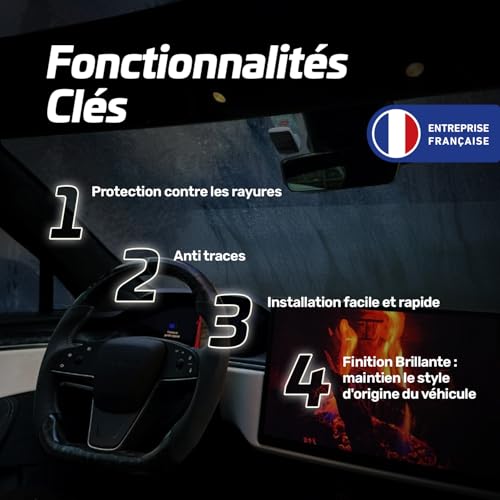 Verre de Protection Écran Central Sans Reflet : Fini les Rayures sur Tesla - 2