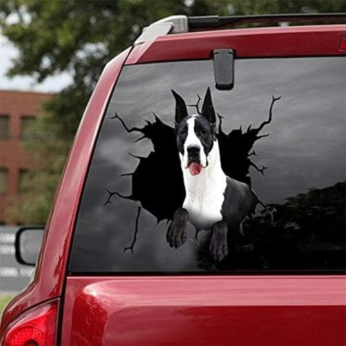 FASTLATE 2 Piezas Daninos De Océano, Paquetes De Autos para Perros De 2 - Pegatinas De Danés De Gran Danés Realistas para Ventanas De Automóviles,