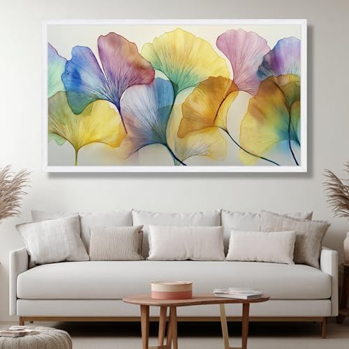 Impression botanique abstraite de ginkgo pour grand salon - 2