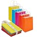 24-Pack Gift Bags - Neon Colored Bulk Gift Bags with Handles, Small Sized Paper Bags for Retail, Gifts, Shopping, Party Favors, Fuchsia Pink, Red, Blue, Green, Orange, Yellow, 6.3 x 3.1 x 8.6 Inches