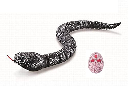 Fashionclubs Remote Control Snake Realistic RC Snake Toy, Infrared Remote Control Snake Toys Rattle Snake Prank Toys, USB Rechargeable 16