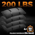 200 LBS Umbrella Base Weights Sandbags, 4 Packs Sand Bags for Weight, Weatherproof Fillable Heavy Duty Weight Sandbag for Outdoor Furniture Backyard Umbrella Garden Trampoline Poolside Accessories - Image 3
