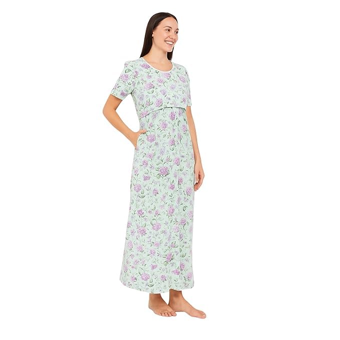 Women's Ribbon Premium Zipless Maternity & Nursing Dress – Soft, Comfortable, Breastfeeding-Friendly, Stylish Pregnancy Wear-image-22