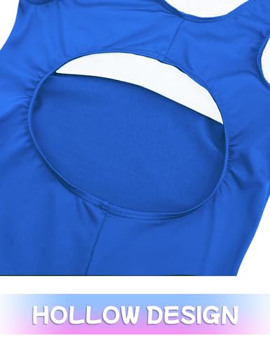 Image of Girls Swimsuits Back Cutout Bathing Suits for Girls 6-14 Removable Chest Pad Quick Dry for Swim Team Beach Pool