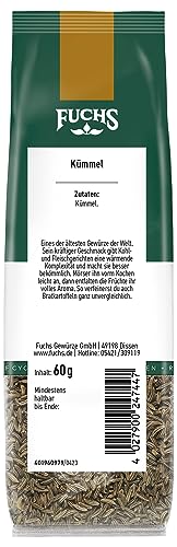 Fuchs Gewürze - Kümmel ganz im recyclebaren Nachfüllbeutel - 60 g