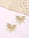 LOKLIFFAI Rhinestone Silver Statement Earrings, Star Stud Earrings Fashion Design